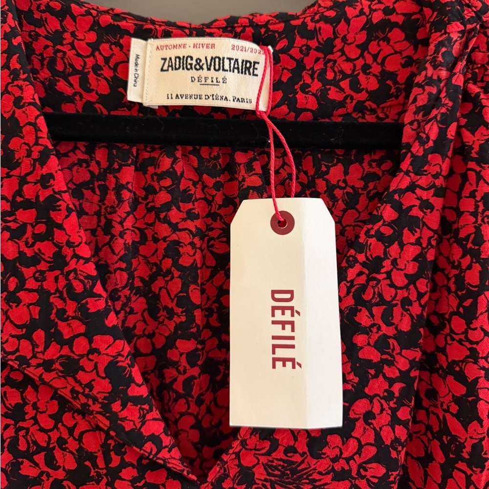 Zadig & Voltaire Tristan Floral Blouse, Size L - Picture 11 of 11